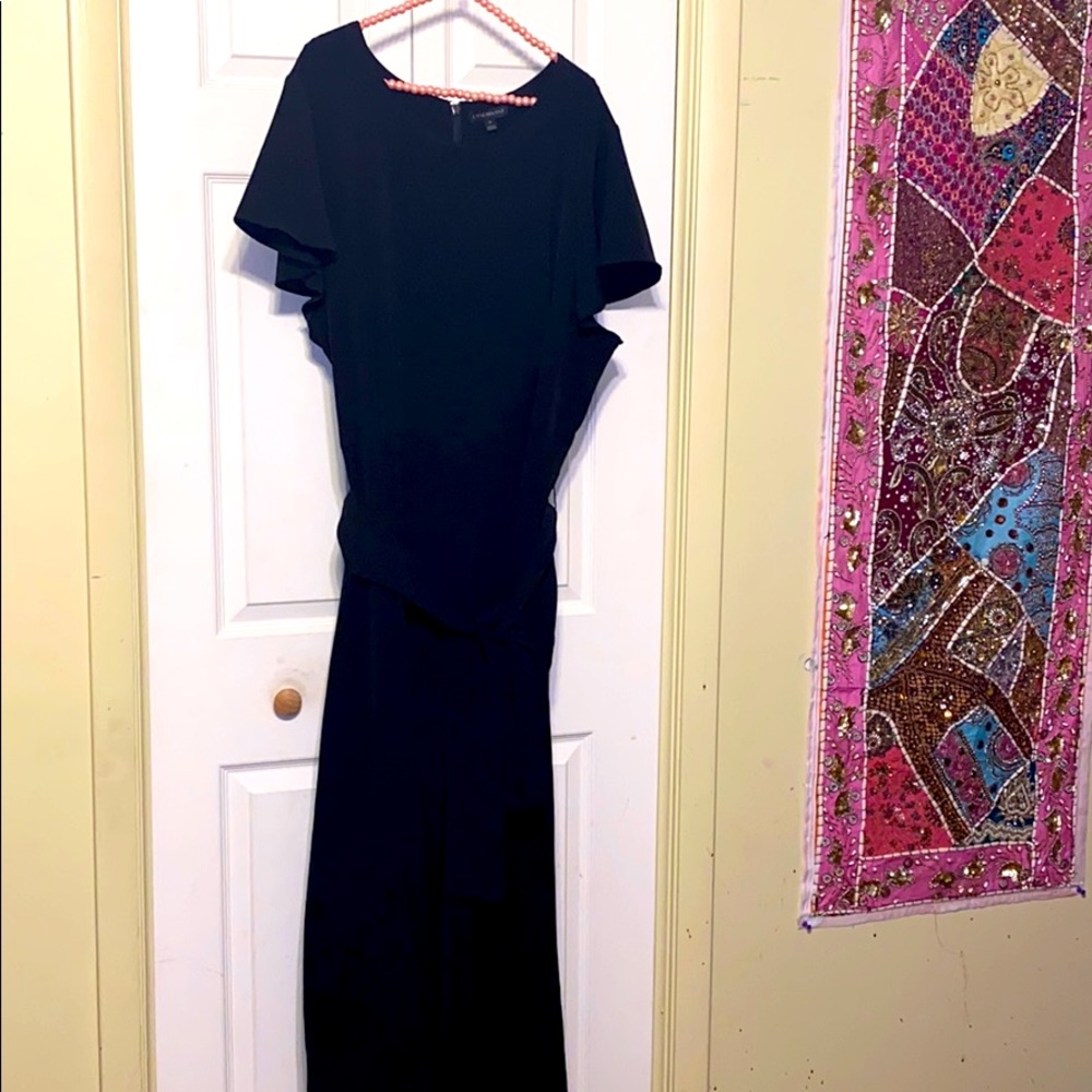 Lane Bryant Black Lena Jumpsuit Size 26 with strap